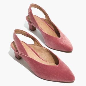 Madewell The Etta Slingback Pump in Velvet Sz.9